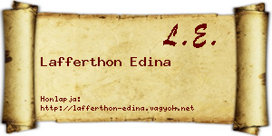 Lafferthon Edina névjegykártya